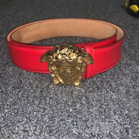 real red versace belt|all red Versace belt.